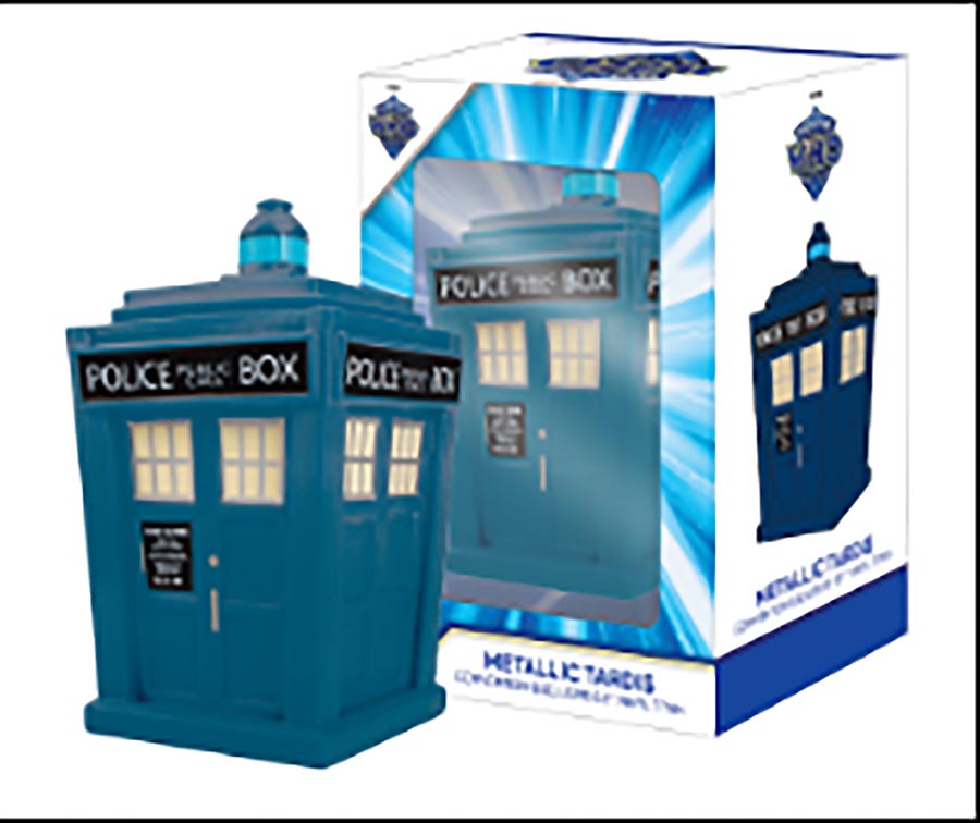 Doctor Who Titans Metallic Blue TARDIS SDCC 2024 Exclusive 6.5-Inch Figure