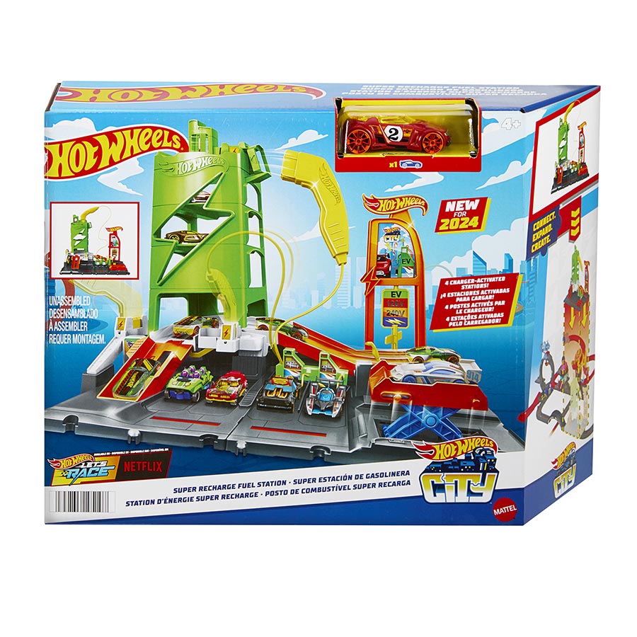 Hot Wheels Super Recharge Fuel Station Playset