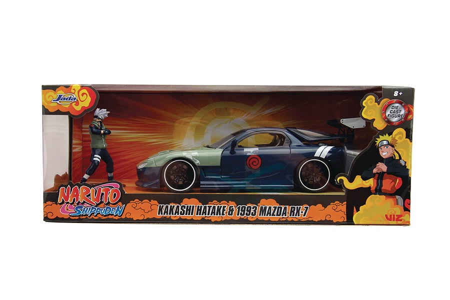 Naruto 1995 Mazda RX-7 With Figure 1/24 Scale Die-Cast Vehicle