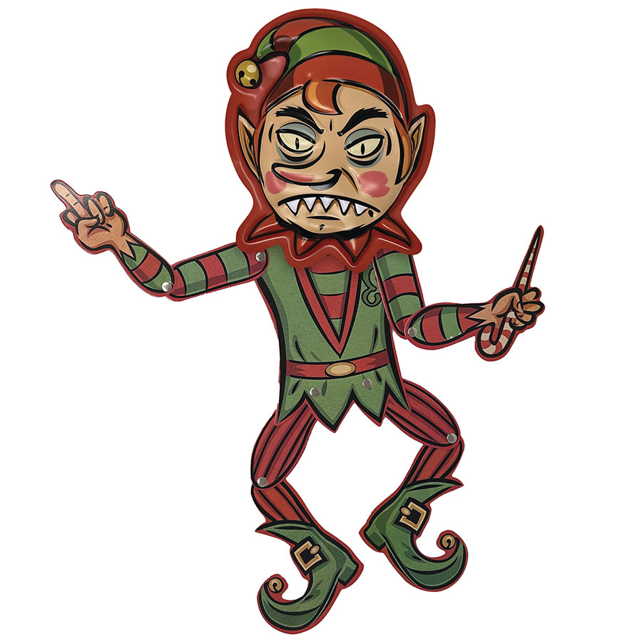 CRUDDY CHRISTMAS ANGRY ELF MINI MONSTER WALL DECOR (C: