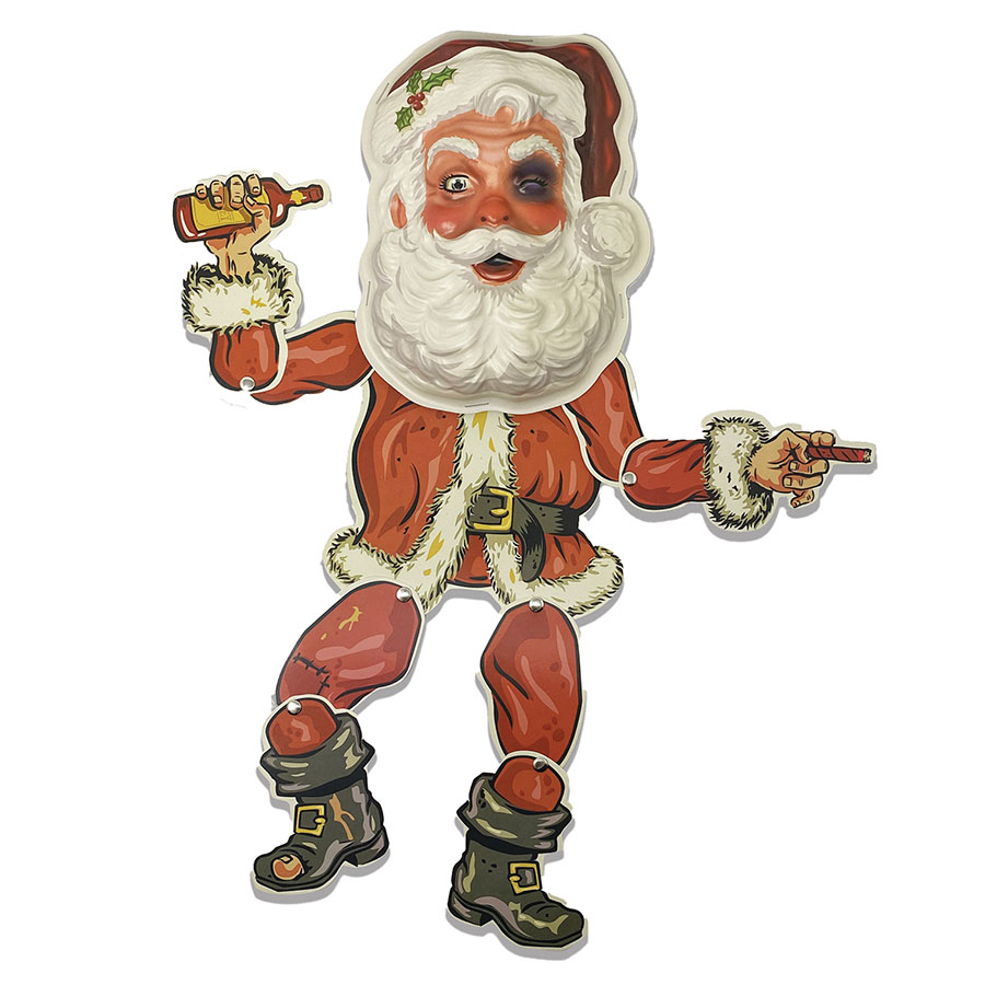 CRUDDY CHRISTMAS MALL SANTA MINI MONSTER WALL DECOR (C