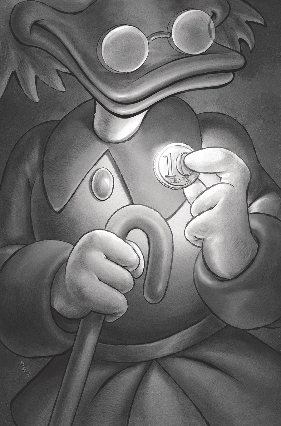 Ducktales Vol 5 #1 Cover S Incentive Alan Quah Black & White Virgin Cover