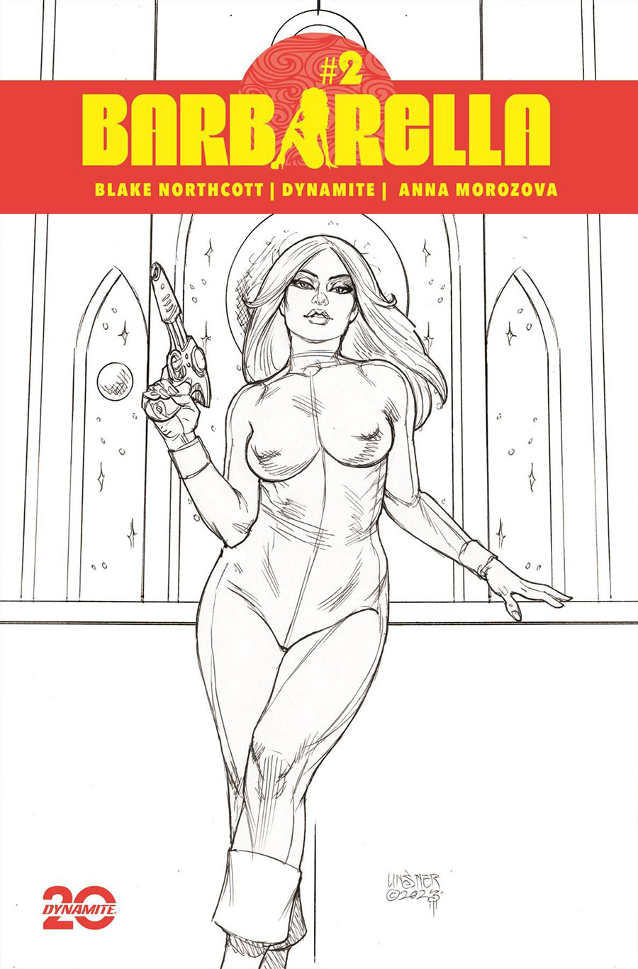 Barbarella Vol 3 #2 Cover I Incentive Joseph Michael Linsner Line Art Cover