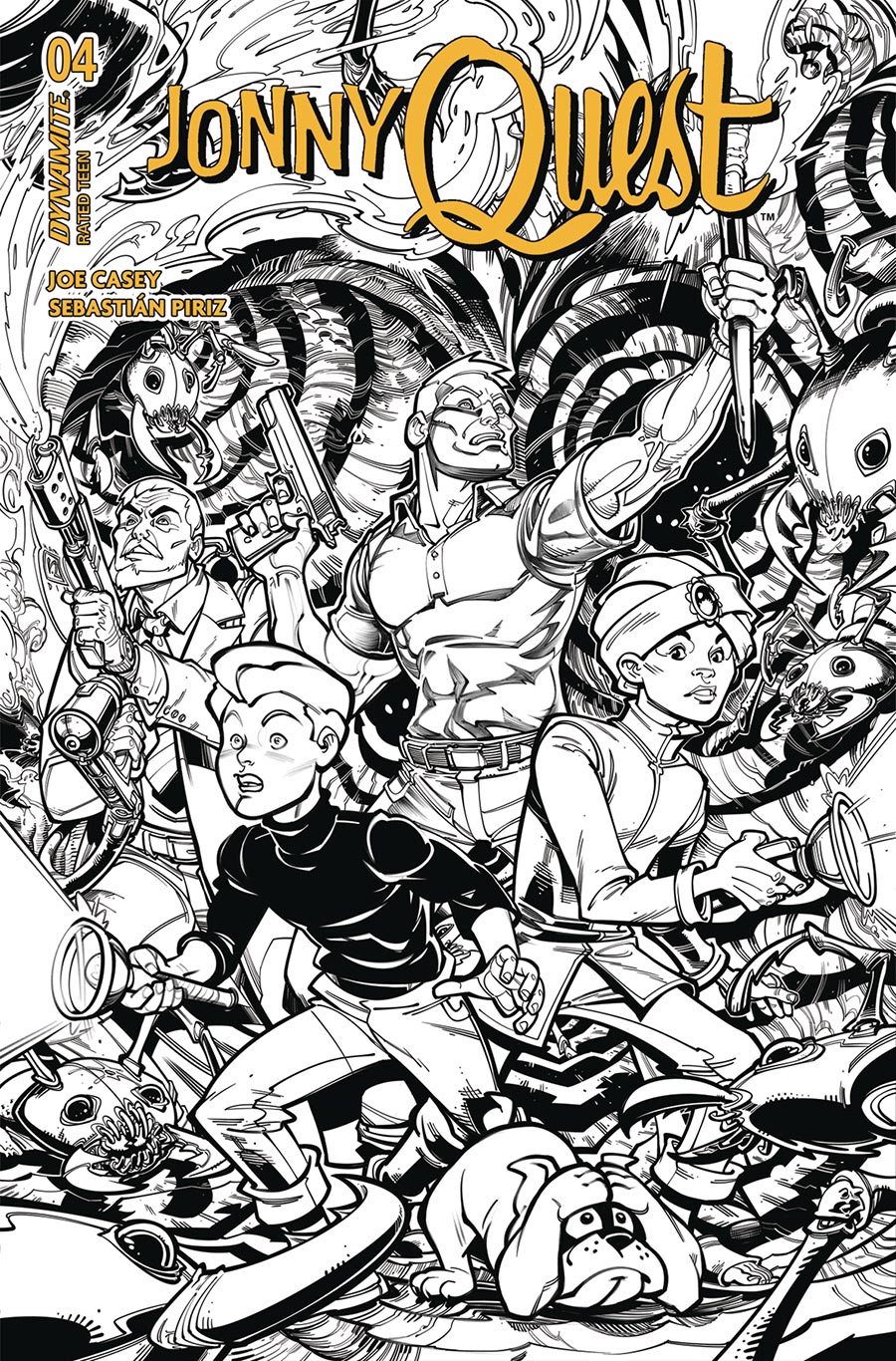 Jonny Quest Vol 2 #4 Cover I Incentive Chad Hardin Line Art Cover