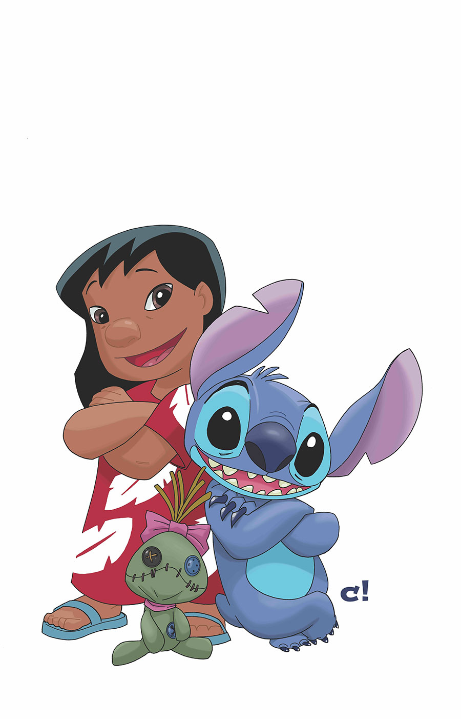 Lilo & Stitch #8 Cover E Incentive Craig Rousseau Color Bleed Virgin Cover