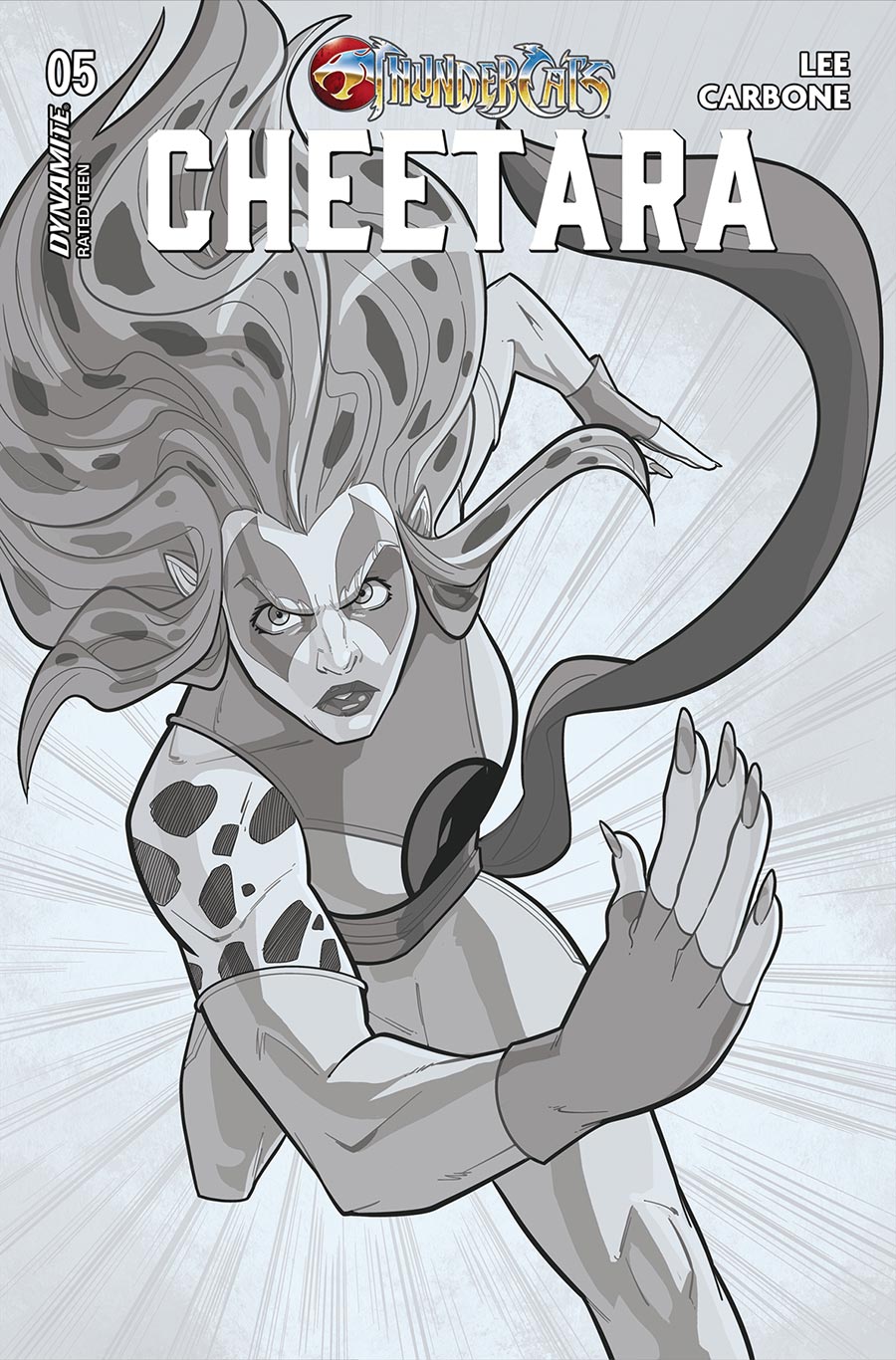 Thundercats Cheetara #5 Cover J Incentive Ted Brandt & Ro Stein Black & White Cover