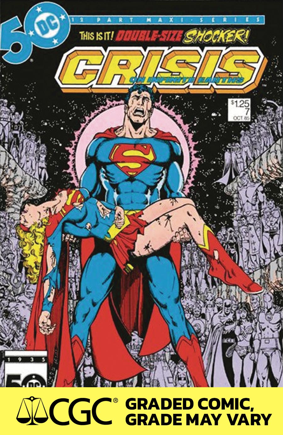 Crisis On Infinite Earths #7 Facsimile Edition Cover D DF George Perez Foil Variant Cover CGC Graded 9.6 Or Higher