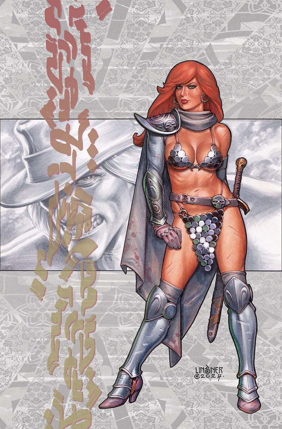 Red Sonja Death And The Devil #3 Cover E Dynamite Metal Premium Joseph Michael Linsner Cover