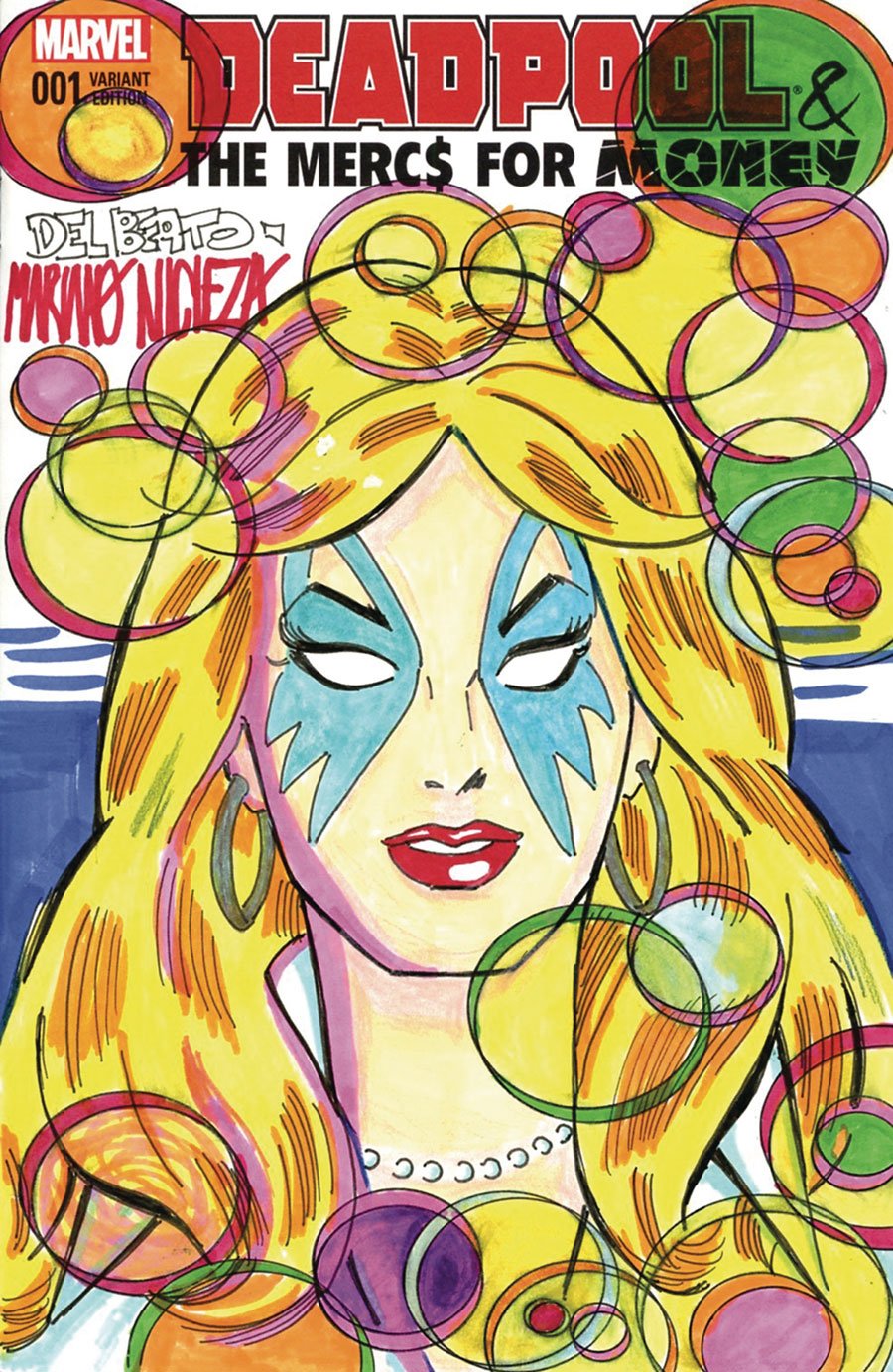 Dazzler Commissioned Cover Art Signed & Remarked By Mariano Nicieza & Joe Delbeato With A Dazzler Hand-Drawn Sketch