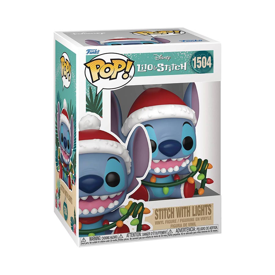 POP Disney Stitch Holiday Stitch With Lights Vinyl Figure