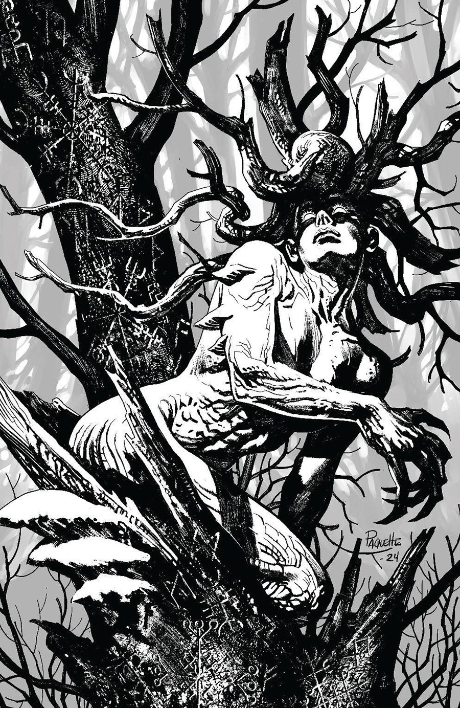 Creeping Below #2 Cover F Incentive Yanick Paquette Reveal Black & White Virgin Cover