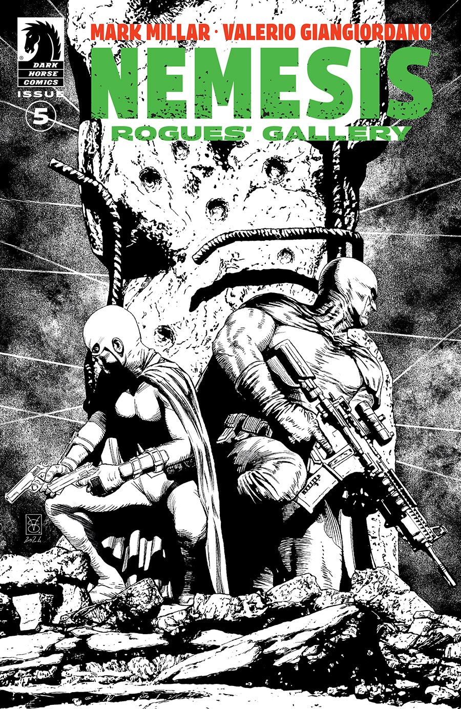 Nemesis Rogues Gallery #5 Cover B Variant Valerio Giangiordano Black & White Cover