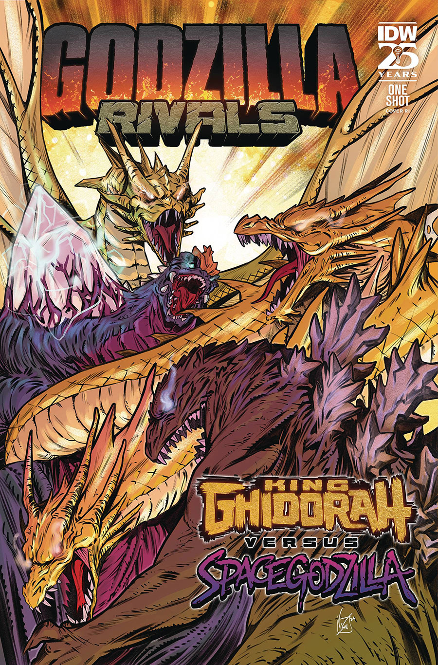 Godzilla Rivals King Ghidorah vs Spacegodzilla #1 (One Shot) Cover C Incentive Vincenzo Federici Variant Cover