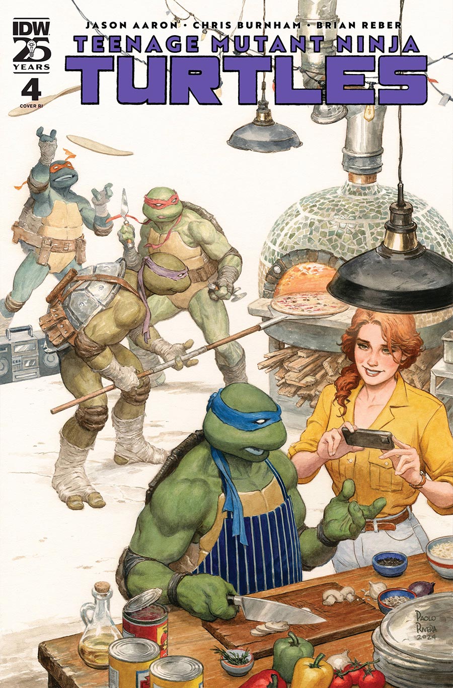 Teenage Mutant Ninja Turtles Vol 6 #4 Cover I Incentive Paolo Rivera Variant Cover