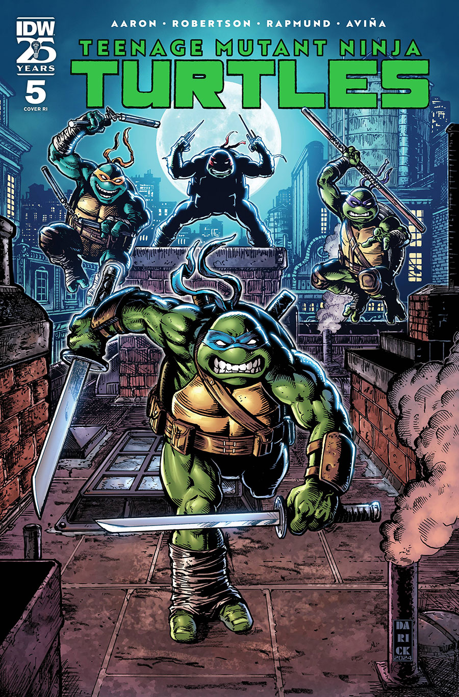 Teenage Mutant Ninja Turtles Vol 6 #5 Cover G Incentive Darick Robertson Variant Cover