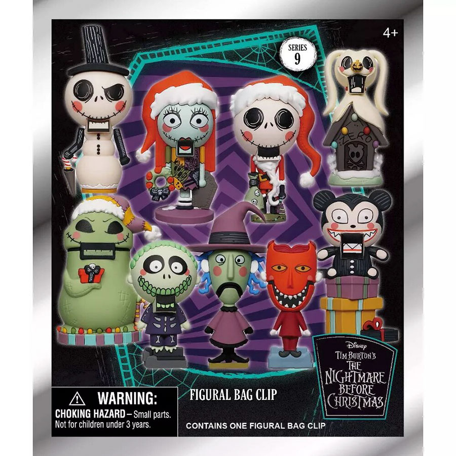 Nightmare Before Christmas 3D Foam Bag Clip Series 9 Blind Mystery Box