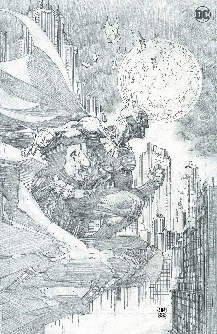 Batman The Long Halloween The Last Halloween #1 Cover G Incentive Jim Lee Black & White Virgin Cover