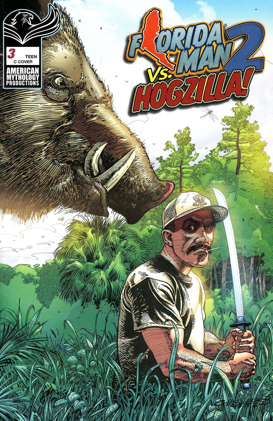 Florida Man vs Hogzilla #3 Cover C Variant Florida Comics Cover