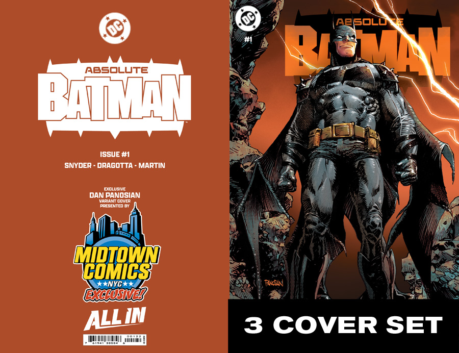 Absolute DC #1 Midtown Exclusive Dan Panosian Connecting Three Cover Set (DC All In)