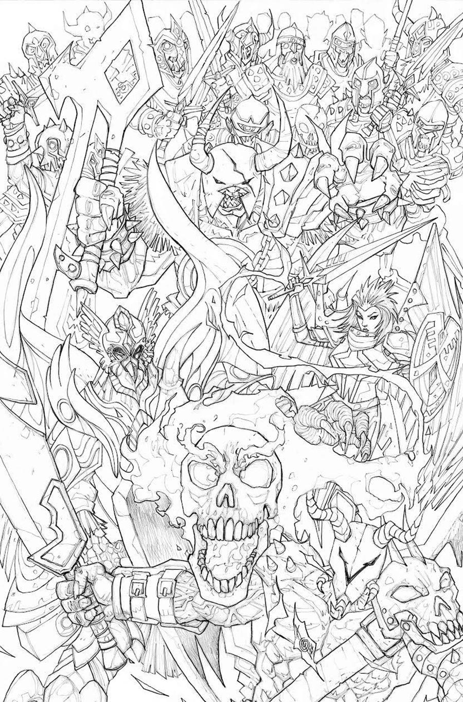 Runescape Untold Tales Of The God Wars #1 Cover F Variant Alan Quah Black & White Virgin Cover