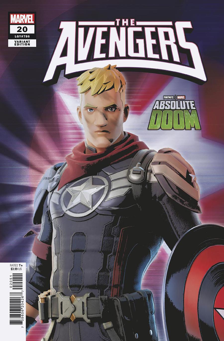 Avengers Vol 8 #20 Cover E Variant Epic Games Marvel Fortnite Captain Jones Cover