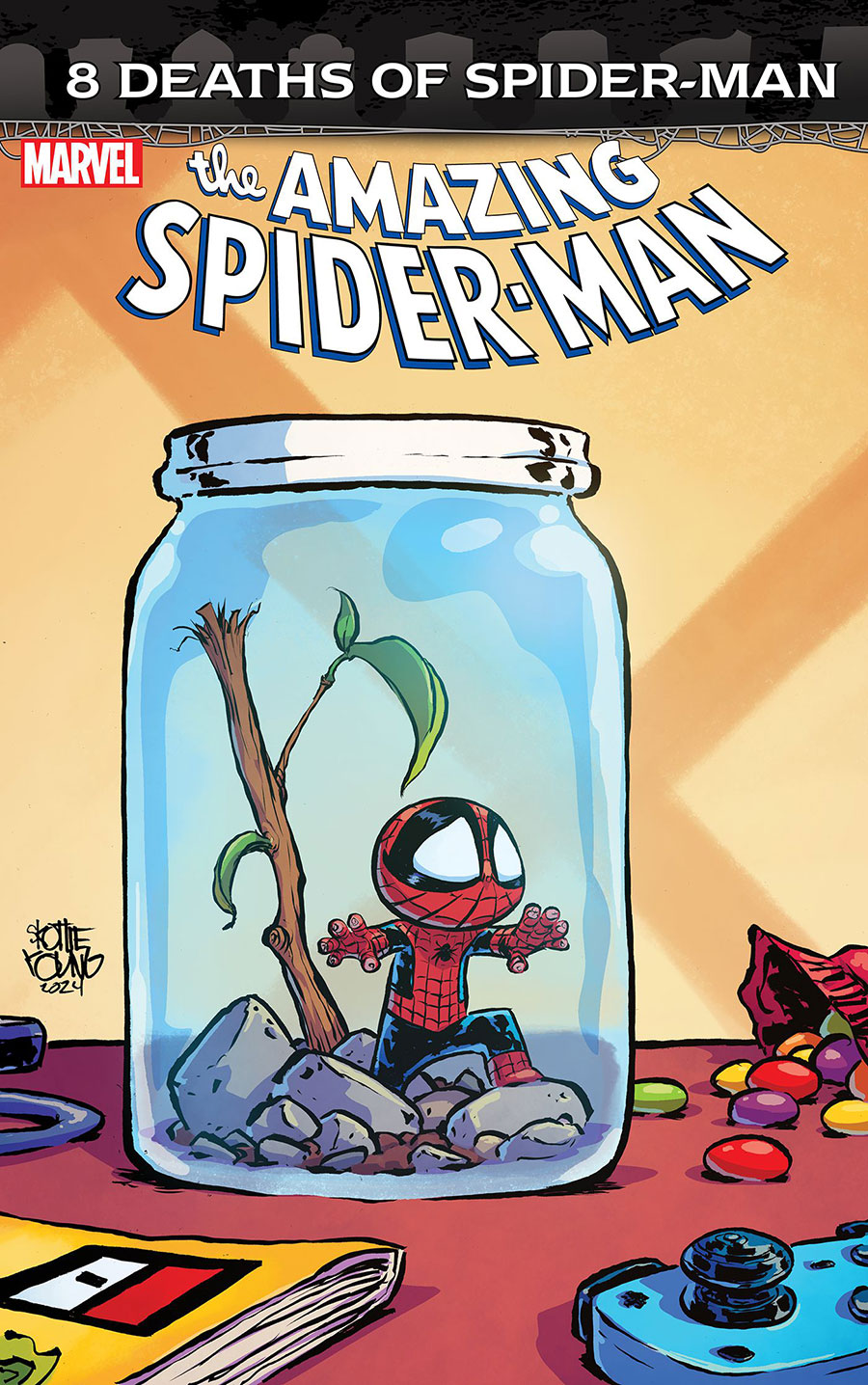 Amazing Spider-Man Vol 6 #65 Cover B Variant Skottie Young 8 Deaths Of Spider-Man Cover