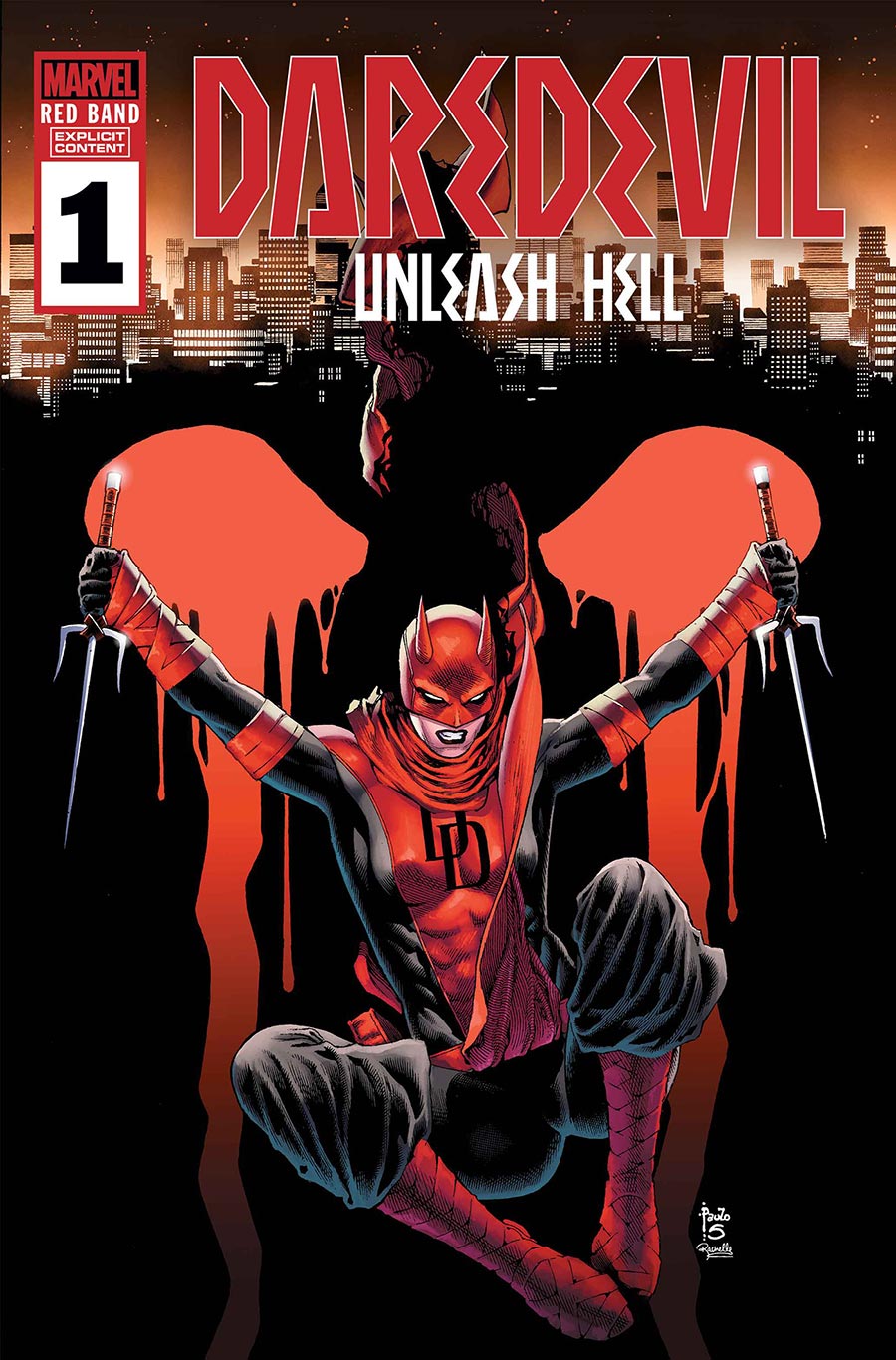 Daredevil Unleash Hell Red Band #1 Cover A Regular Paulo Siqueira Cover With Polybag