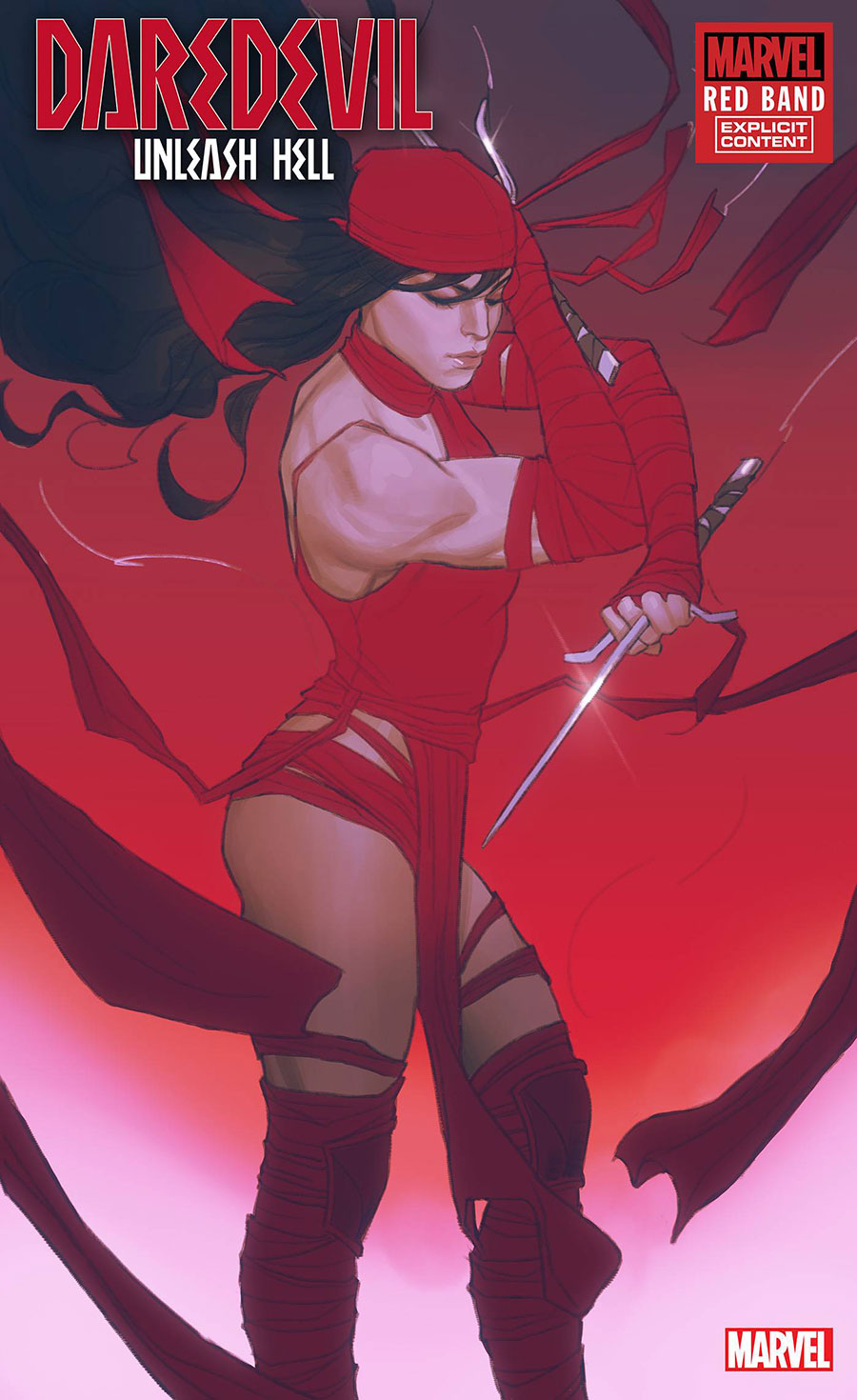 Daredevil Unleash Hell Red Band #1 Cover C Variant Joshua Sway Swaby Elektra Cover With Polybag