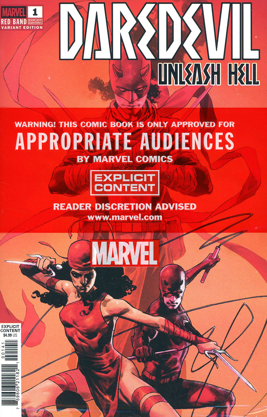 Daredevil Unleash Hell Red Band #1 Cover D Variant Jerome Opena Cover With Polybag