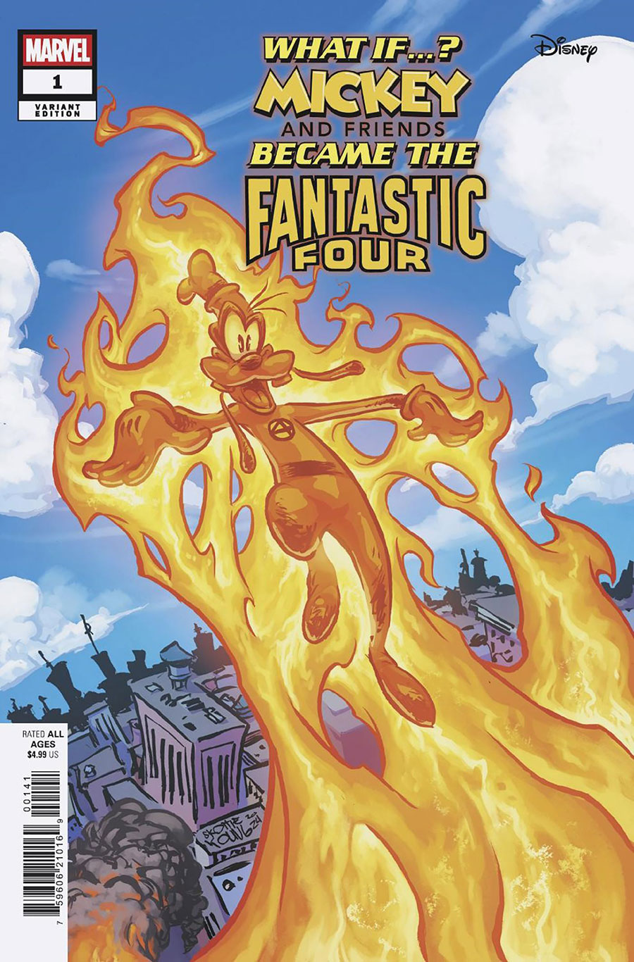 Marvel & Disney What If Mickey And Friends Became The Fantastic Four #1 (One Shot) Cover D Variant Skottie Young Cover