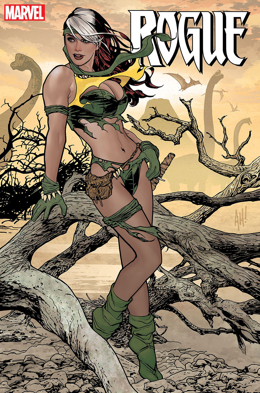 Rogue The Savage Land #1 Cover G Variant Adam Hughes Foil Cover