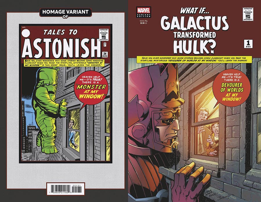 What If Galactus Transformed Hulk #1 (One Shot) Cover B Variant Mark Bagley Sci-Fi Homage Cover