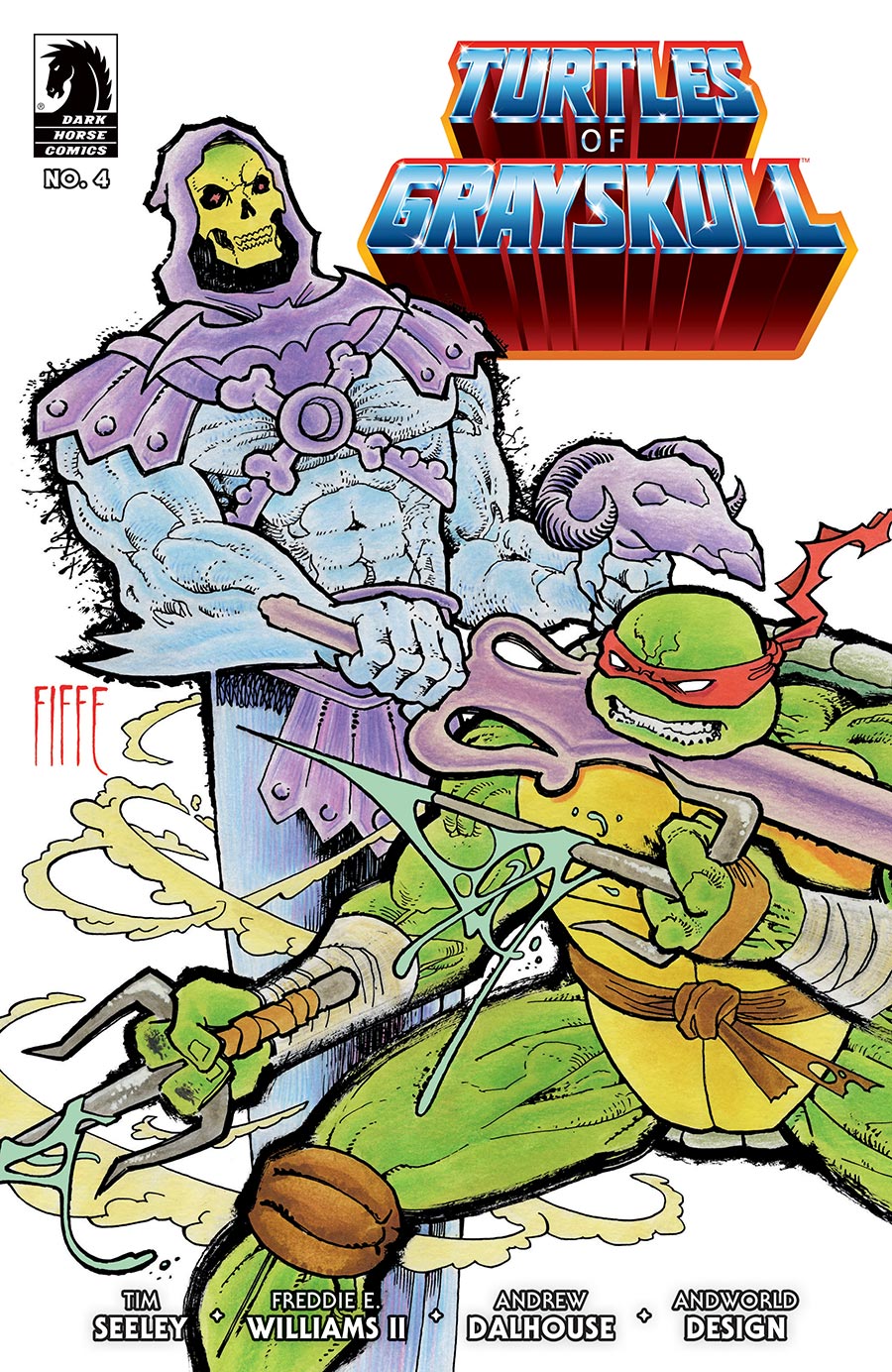 Masters Of The Universe Teenage Mutant Ninja Turtles Turtles Of Grayskull #4 Cover B Variant Michel Fiffe Cover