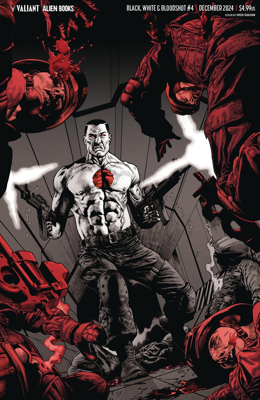 Black White & Bloodshot #4 Cover E Variant Mico Suayan Virgin Cover