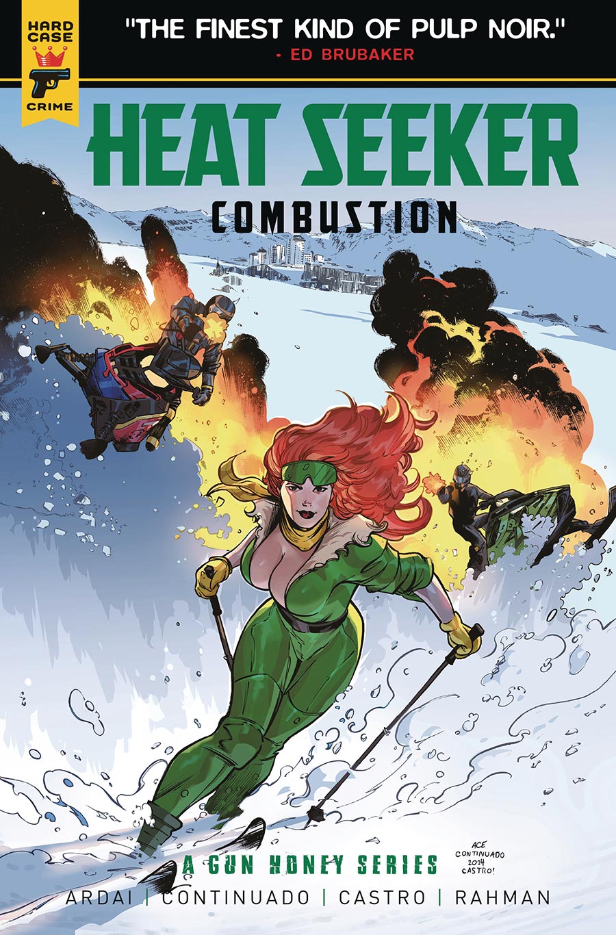 Hard Case Crime Heat Seeker Combustion A Gun Honey Series #2 Cover C Variant Ace Continuado Cover