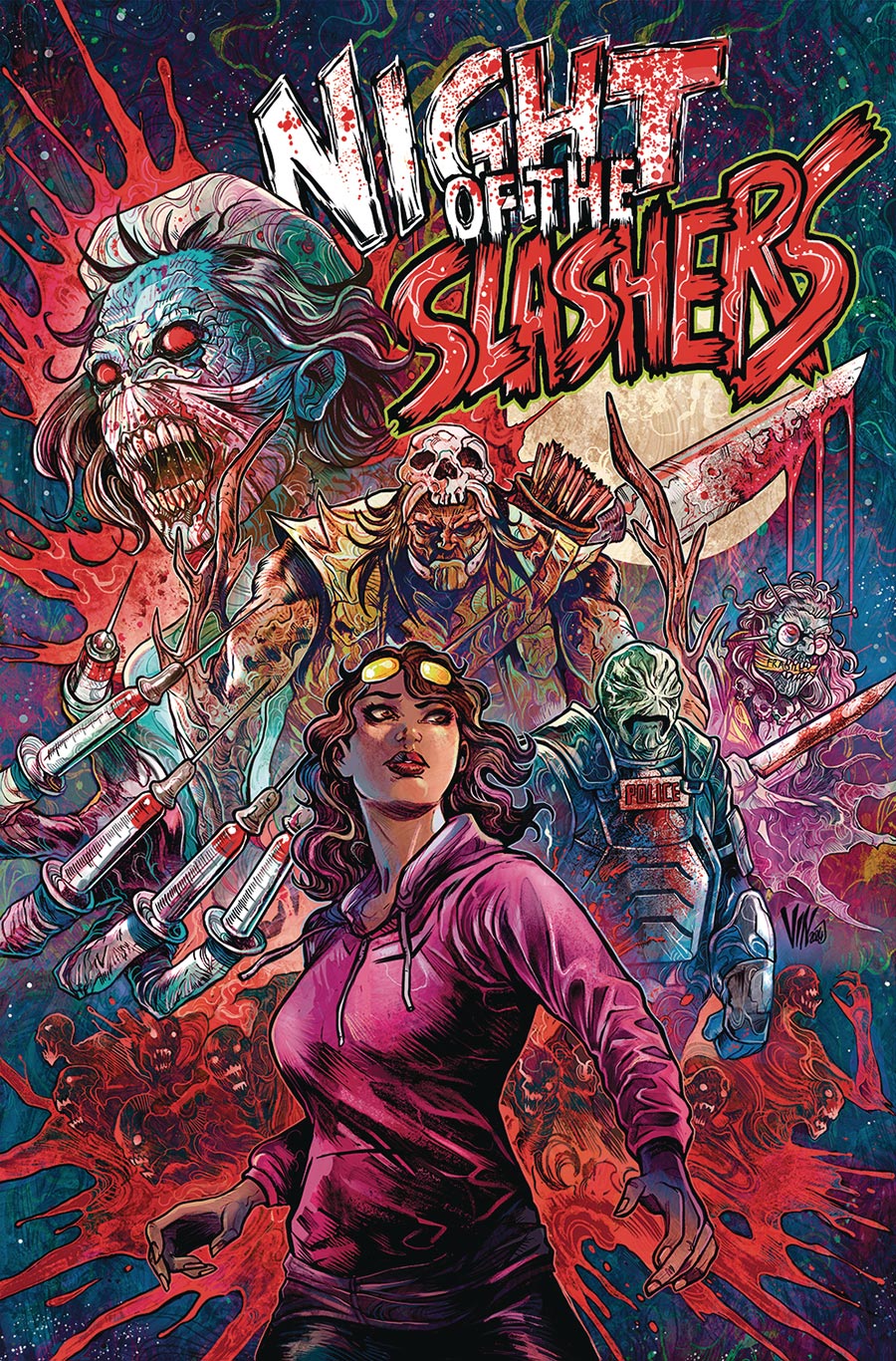 Night Of The Slashers #3 Cover B Variant Vincenzo Riccardi Cover