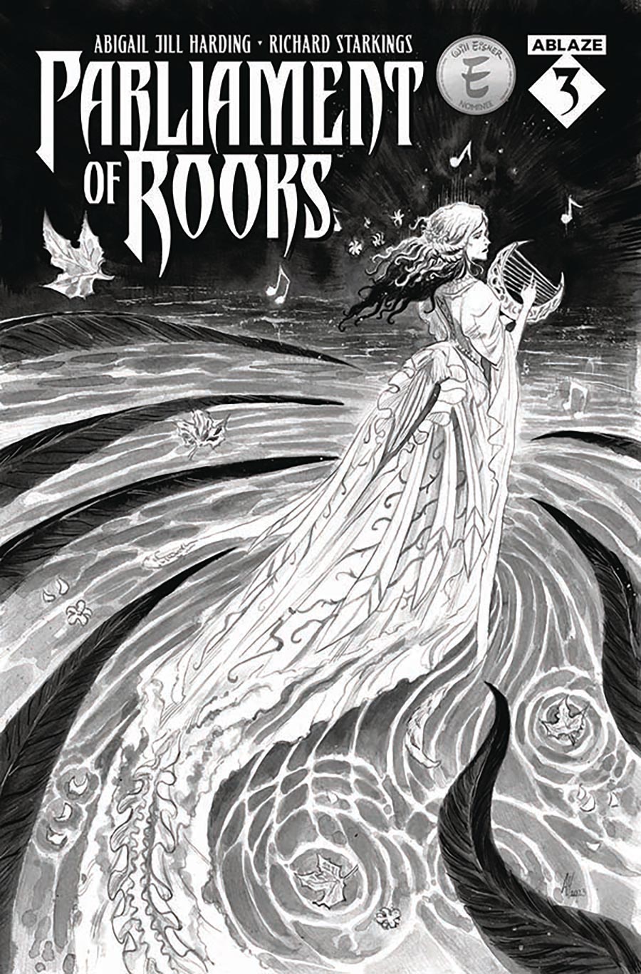 Parliament Of Rooks #3 Cover B Variant Abigail Jill Harding Black & White Cover