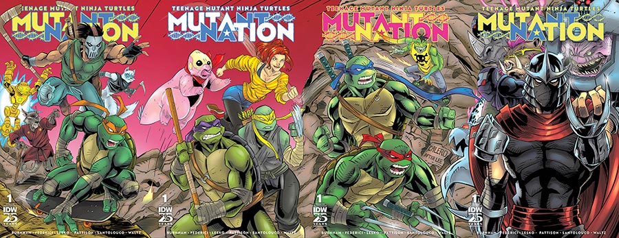 Teenage Mutant Ninja Turtles Mutant Nation #1 Cover F Massive Select Exclusive Variant Cover (Set Of 4 Signed)