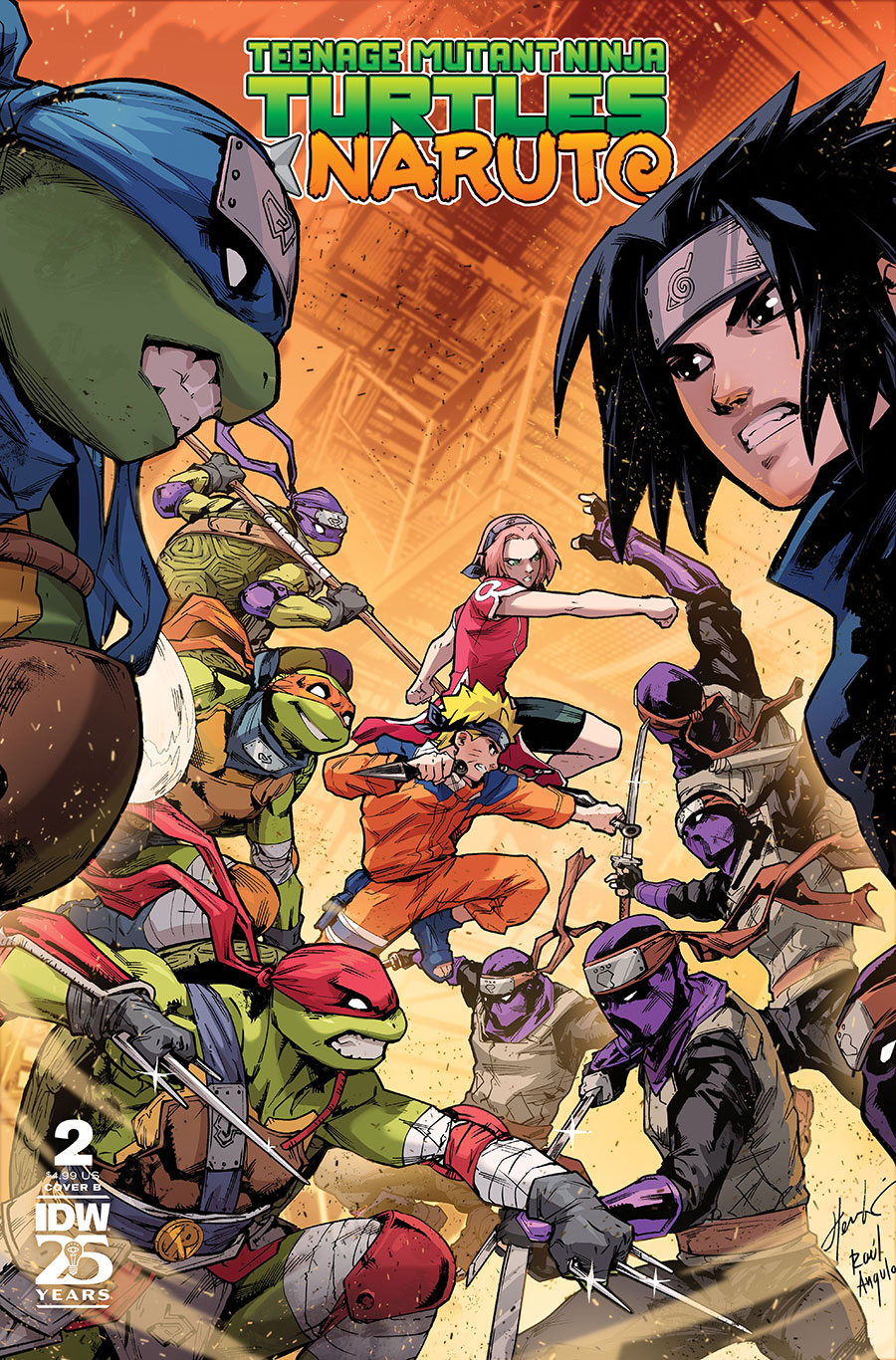 Teenage Mutant Ninja Turtles x Naruto #2 Cover B Variant Hendry Prasetya Cover