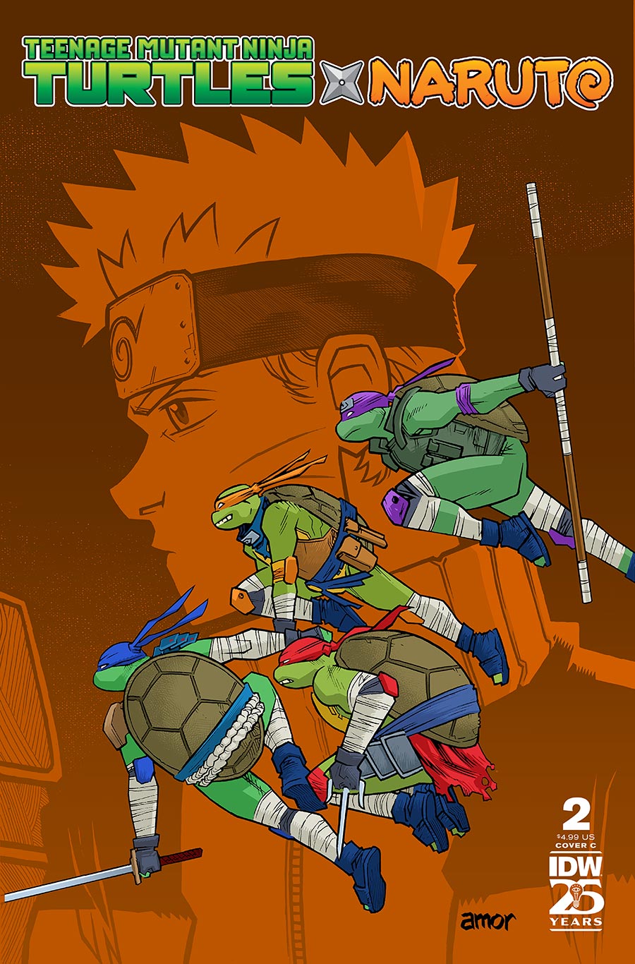 Teenage Mutant Ninja Turtles x Naruto #2 Cover C Variant John Amor Cover