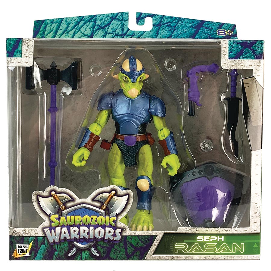 Saurozoic Warriors Wave 2 Action Figure - Seph Rasan Knight Pachycephalosaur