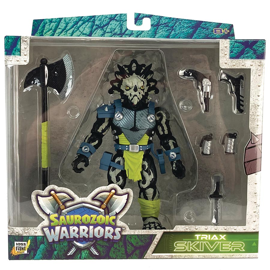 Saurozoic Warriors Wave 2 Action Figure - Triax Skiver Night Lands