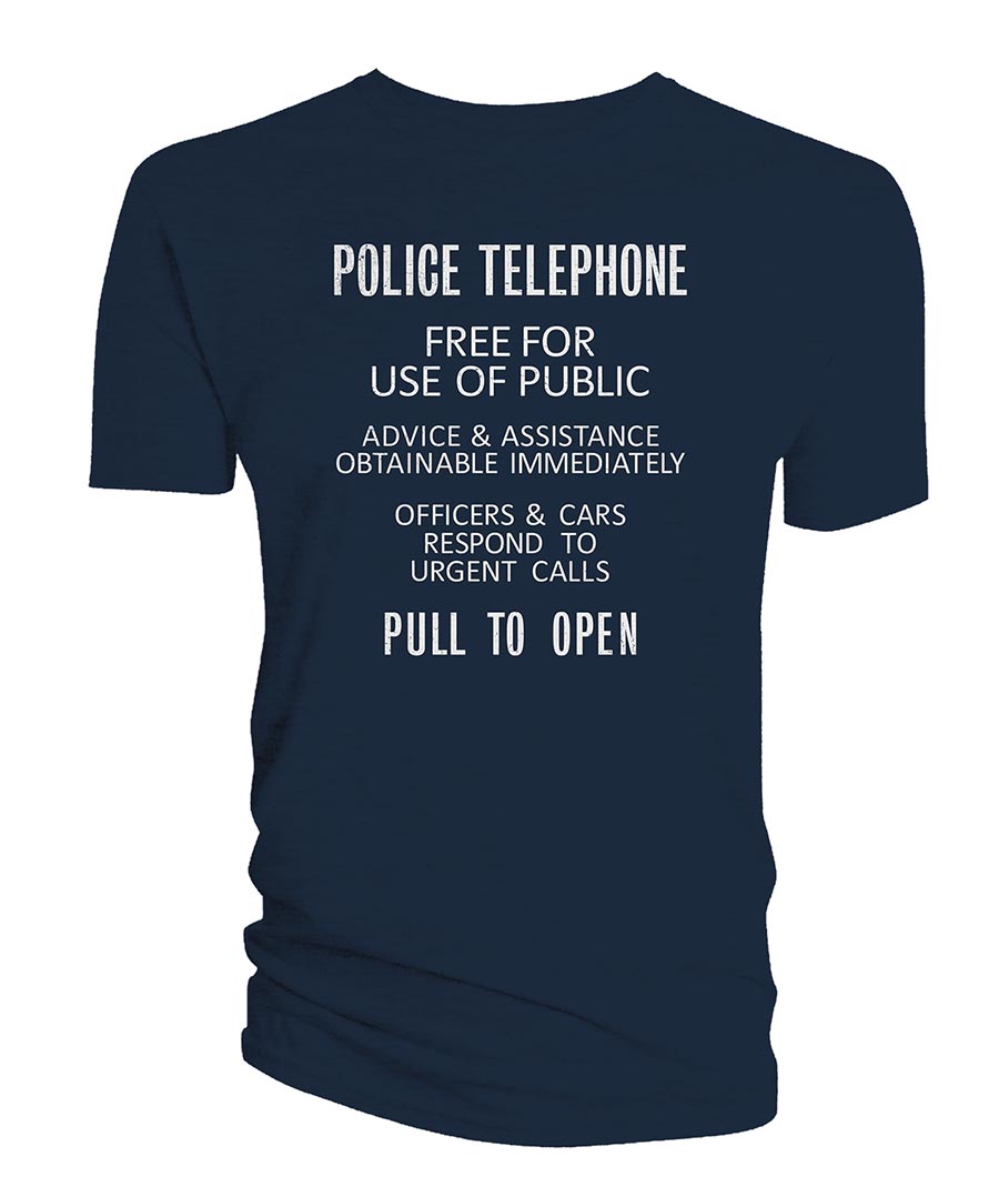 Doctor Who Pull To Open Blue T-Shirt Large