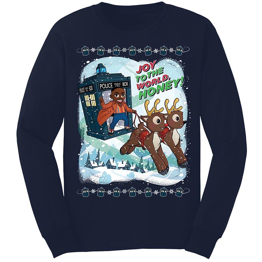 Doctor Who The Fifteenth Doctor Festive By Kelly Yates Jumper XX-Large