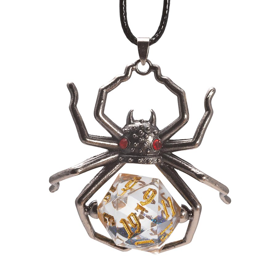 D20 Necklace - Black Widow