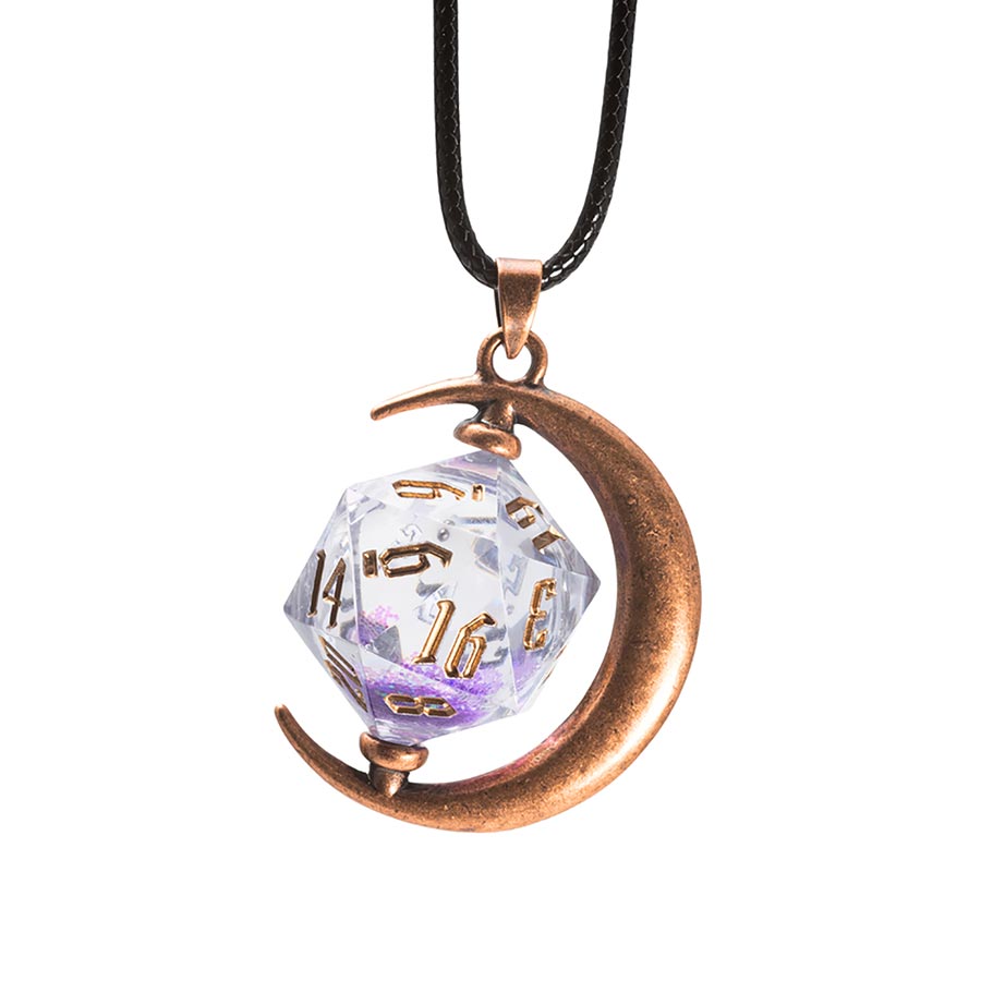 D20 Necklace - Night Sky