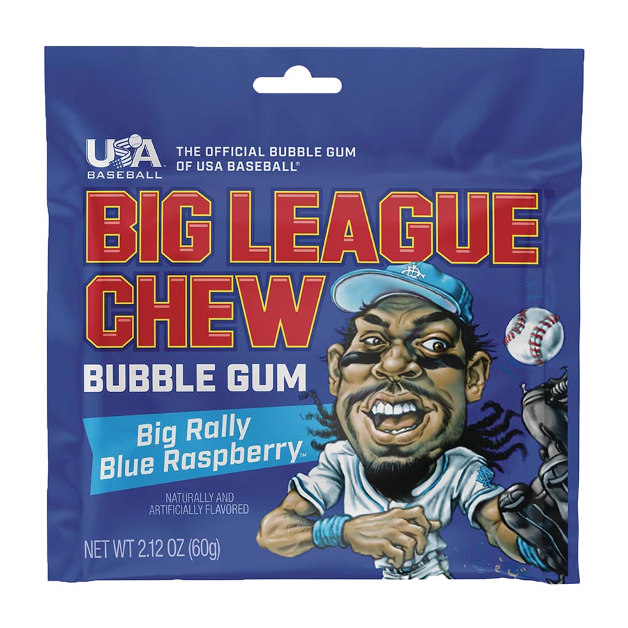 Big League Chew Blue Raspberry 12-Count Display