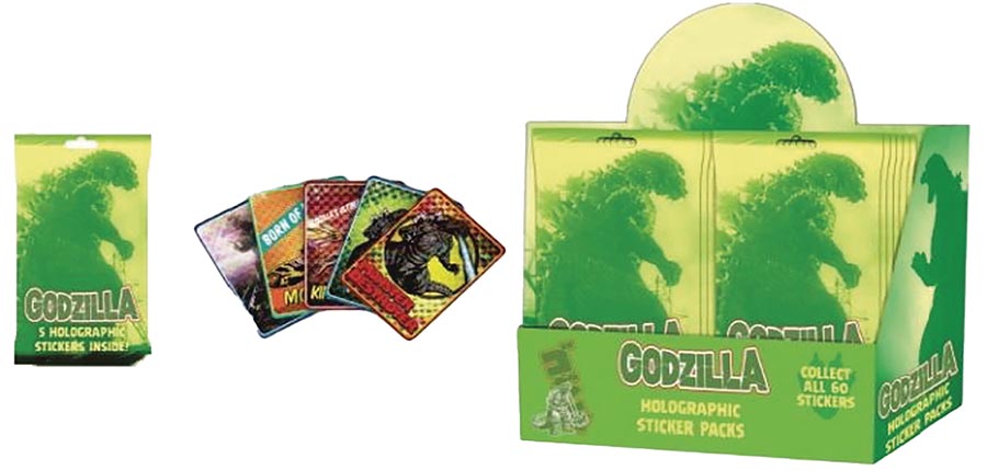 Godzilla Holographic Sticker Packs Blind Mystery Box