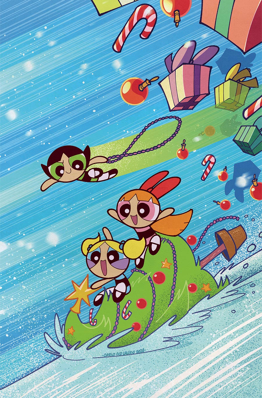 Powerpuff Girls Winter Snowdown Showdown #1 (One Shot) Cover F Incentive Carlo Lauro Virgin Cover