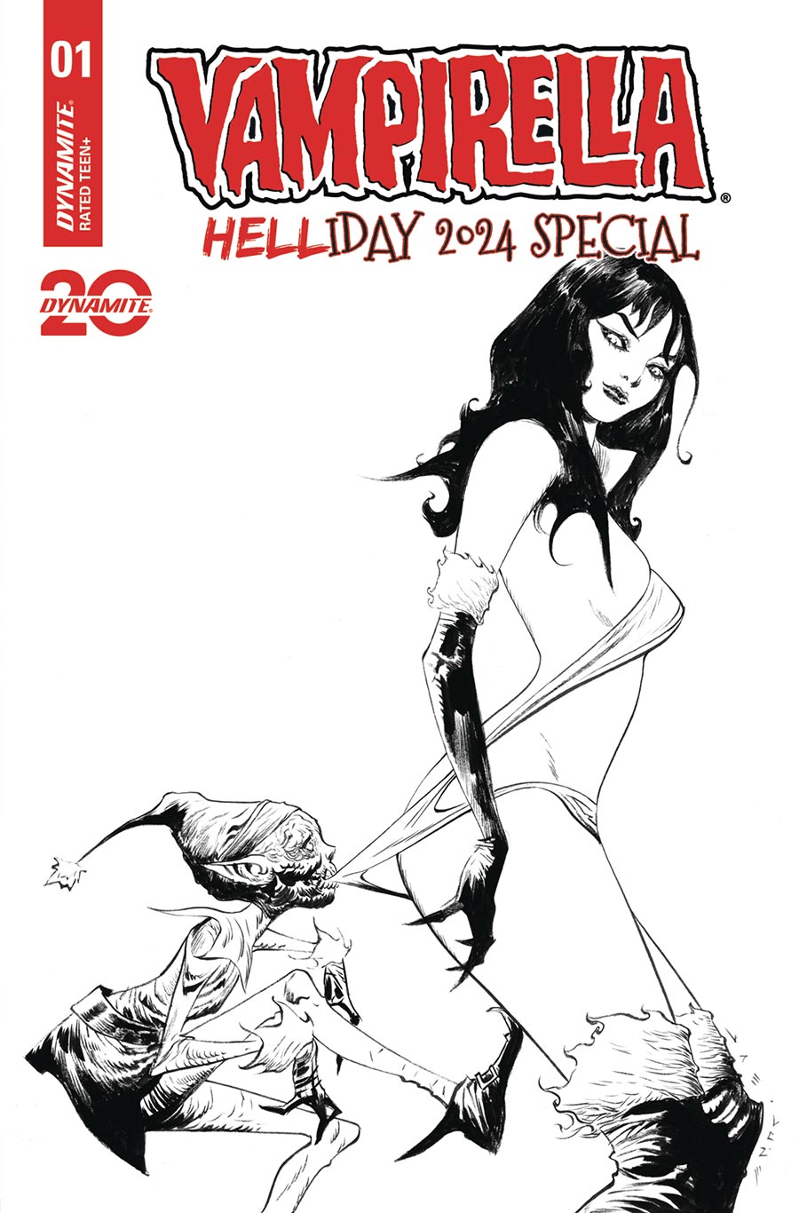 Vampirella Helliday 2024 Special #1 (One Shot) Cover E Incentive Jae Lee Line Art Cover